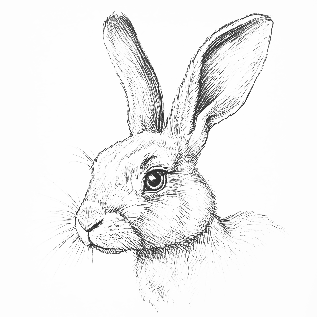 Illustration tête lapin